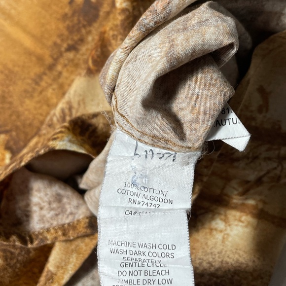 RedHead Button down shirt Mens Medium Wild Turkey Woods Outdoor Fall Autumn AOP - Picture 7 of 7